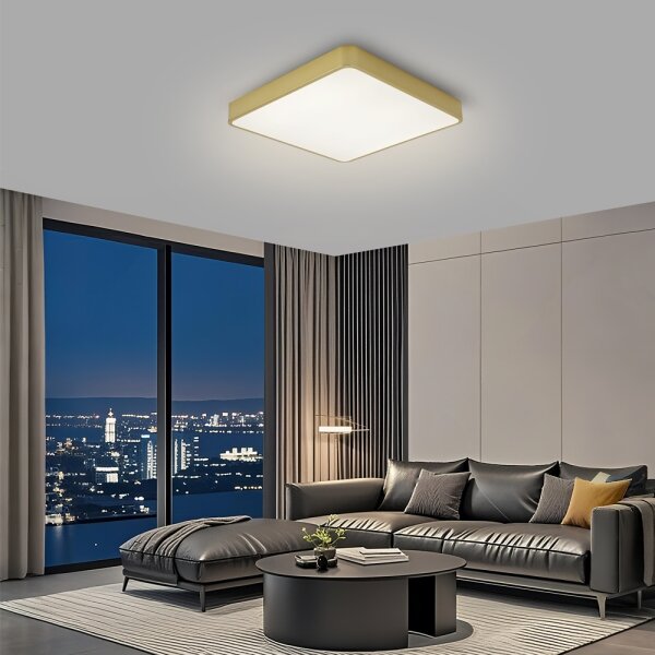 Brilagi-LED Димируем плафон POOL LED/48W/230V 3000-6000K 50x50 см златист+с дистанционно управление