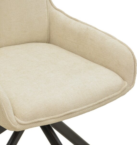 Въртящ се фотьойл, Konelian, Pako World, бежов, 54x63x88 см