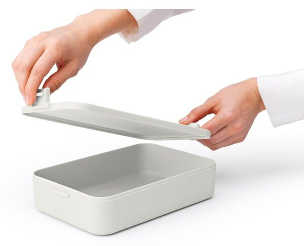 Кутия за храна Brabantia Make&Take 1006289, 2 л, Плътно затваряне, Без BPA, Светлосив