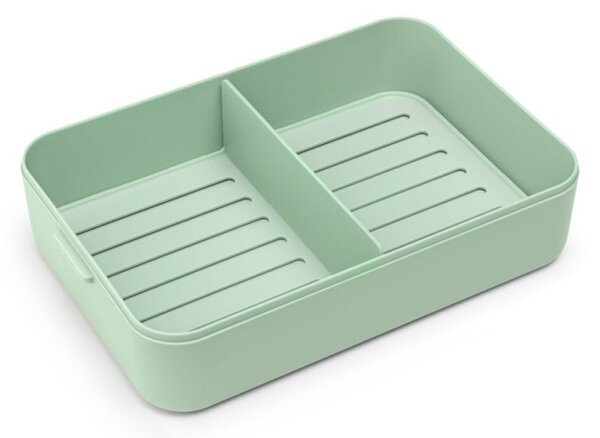 Кутия за храна Brabantia Make&Take 1006291, 2 л, С разделители, Плътно затваряне, Без BPA, Зелен