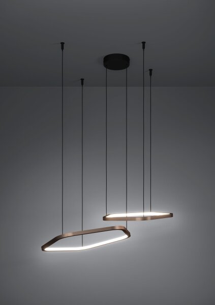 Eglo 390507 - Димируем LED полилей на кабел ESTRELLA LED/30W/230V месинг + дистанционно управление