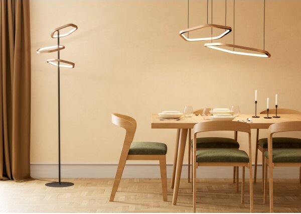 Eglo 390507 - Димируем LED полилей на кабел ESTRELLA LED/30W/230V месинг + дистанционно управление