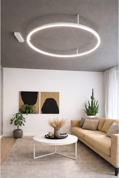 Ideal Lux - LED таванно осветително тяло ORACLE SLIM LED/53W/230V 4000K Ø 90 см бяло