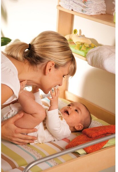 Висяща маса за преповиване от декор от бук в естествен цвят Dschungelbaby – Roba