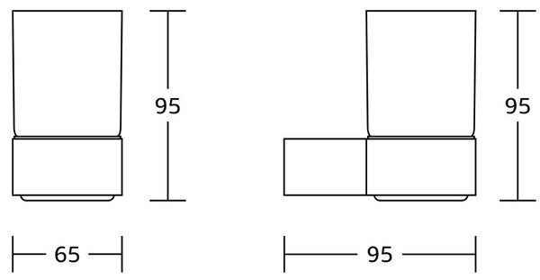 Mexen Base чаша за четки за зъби, златна - 7088238-50
