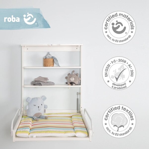 Бяла висяща маса за преповиване Dschungelbaby – Roba