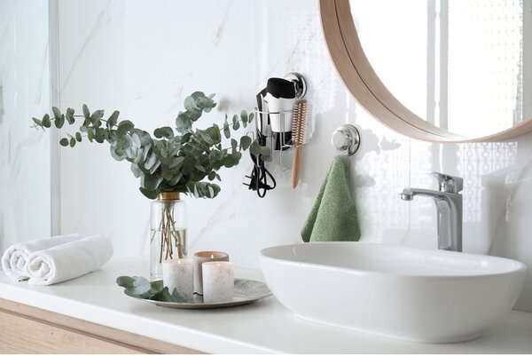 Самозадържащ се метален държач за сешоар Bestlock Bath - Compactor