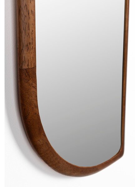 Стенно огледало от масивно дърво 26x120 cm Nyko – White Label
