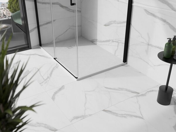 Mexen Stone+ правоъгълно композитно корито за душ 80 x 70 см, бяло - 44107080