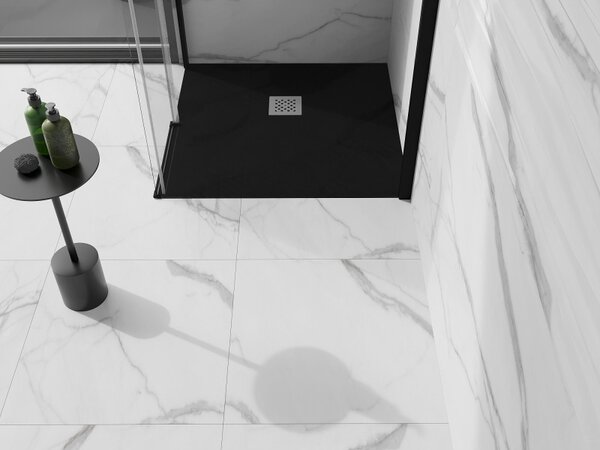 Mexen Stone+ квадратен композитен душ подов 100 x 100 см, черен - 44701010