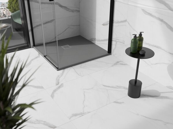 Mexen Stone+ композитен квадратен душов поднос 70 x 70 см, сив-бетон - 44617070
