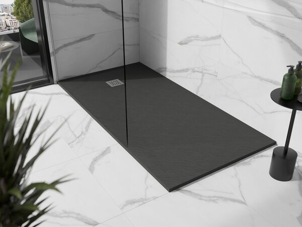Mexen Stone+ правоъгълна композитна душ кабина 200 x 80 см, антрацит - 44718020