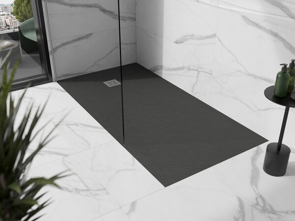Mexen Stone+ правоъгълна композитна душ кабина 200 x 80 см, антрацит - 44718020