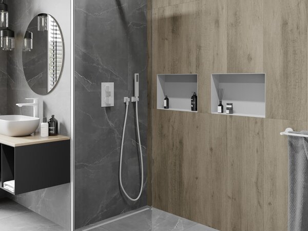 Mexen X-Wall-NR нишева полица без фланец 45 x 30 см, бяла - 1921453010