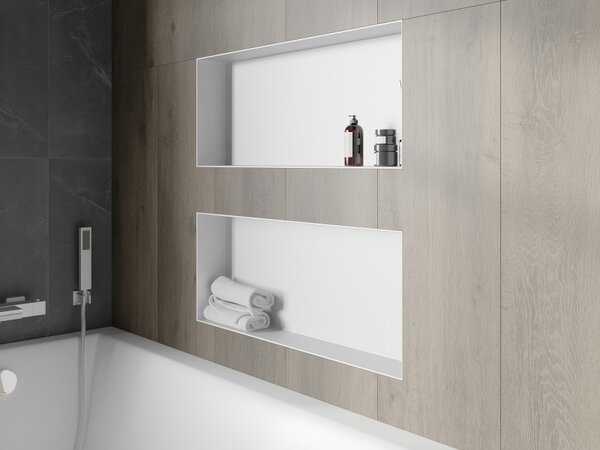 Mexen X-Wall-NR нишева полица без фланец 75 x 30 см, бяла - 1921753010