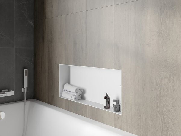 Mexen X-Wall-NR нишева полица без фланец 75 x 30 см, бяла - 1921753010