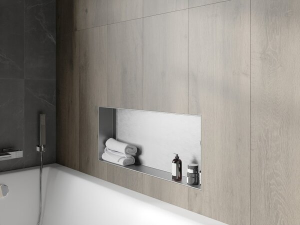 Mexen X-Wall-NR Рафт за ниша без фланец 75 x 30 см, инокс - 1911753010