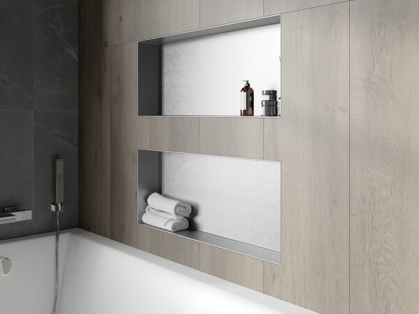 Mexen X-Wall-NR Рафт за ниша без фланец 75 x 30 см, инокс - 1911753010