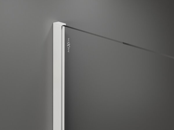 Mexen Kioto душ стена Walk-in 100 x 200 см, огледало 8 мм, бяла - 800-10-101-20-50
