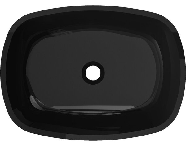 Mexen Araks стъклена мивка за плот 54 x 39 см, черна - 24155470