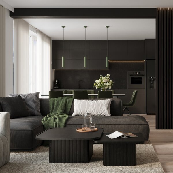 SOLLUX LIGHTING Висяща лампа ALORA, маслиненозелена, Ø 8 cm, метал, GU10, Затъмняване, Зелен, Дневна/трапезария, Алуминий