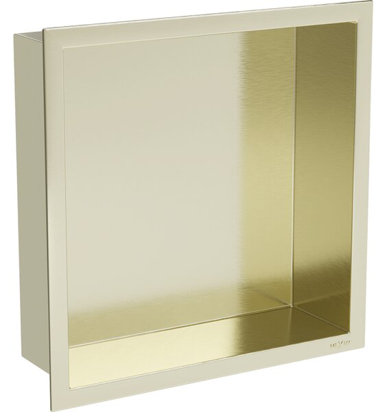 Mexen X-Wall-R нишева полица с яка 30 x 30 см, златисто четкана - 1950303010