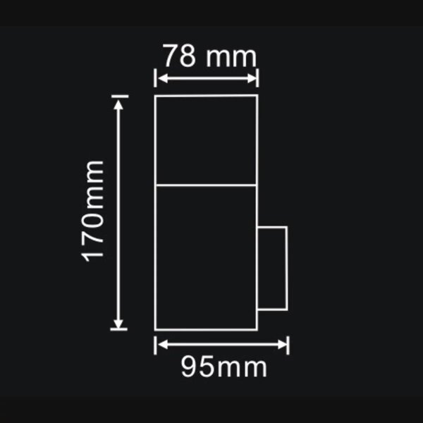 Екстериорен аплик DALLAS 1xE27/12W/230V IP44