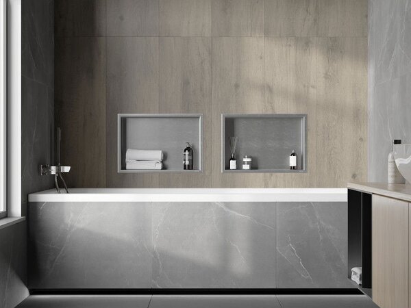 Mexen X-Wall-R нишова полица с фланец 45 x 30 см, инокс - 1910453010