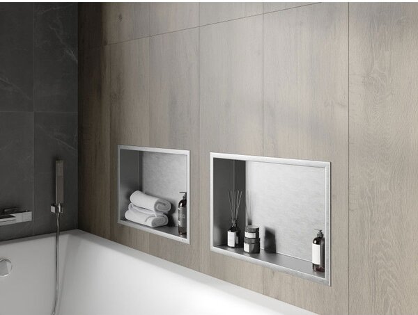 Mexen X-Wall-R нишова полица с фланец 45 x 30 см, инокс - 1910453010