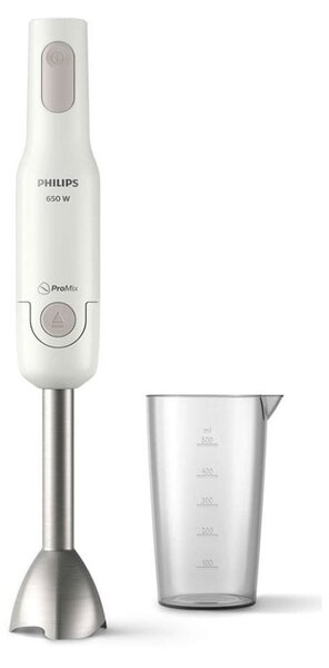 Пасатор Philips HR2534/00, 650 W, 1 степен на работа, мерителна кана, режещ блок S-образен нож, технология за пасиране ProMix, бял