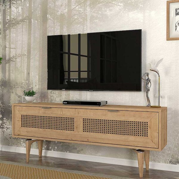 ТВ шкаф Sirona TopMebel от меламин в сапфирен цвят 140x30x55cm