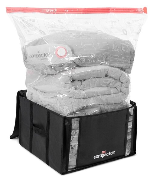 Черна кутия за съхранение на дрехи XXL 3D Medium, 125 л Black Edition - Compactor