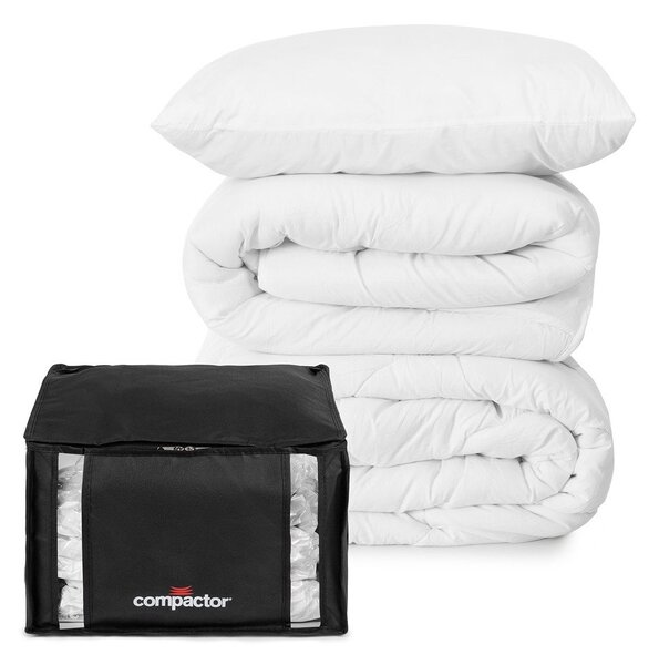 Черна кутия за съхранение на дрехи XXL 3D Medium, 125 л Black Edition - Compactor