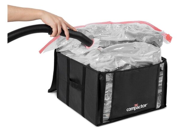 Черна кутия за съхранение на дрехи XXL 3D Medium, 125 л Black Edition - Compactor