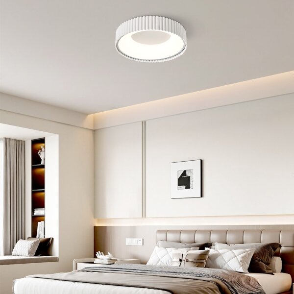 Brilagi - димируем LED плафон FALCON MODERN LED/30W/230V 40 см бял + дистанционно управление