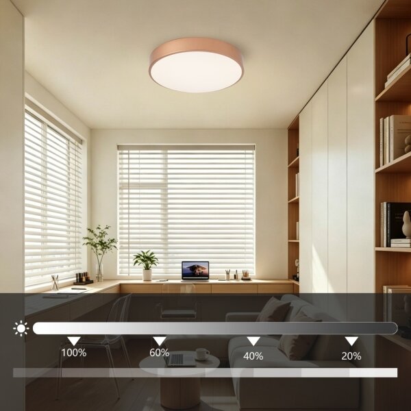 Brilagi - Димируем LED плафон POOL LED/48W/230V с диаметър 40 см, бронзов + дистанционно управление