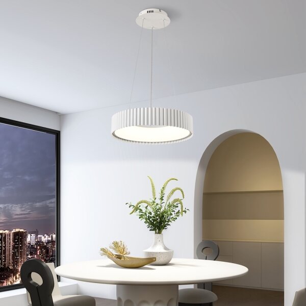 Brilagi - LED полилей с възможност за димиране FALCON MODERN LED/30W/230V Ø 40 см бял + дистанционно управление