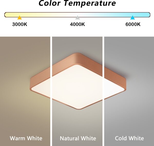 Brilagi - LED таванен плафон POOL LED/48W/230V 3000/4000/6000K 50x50 cm бронзов