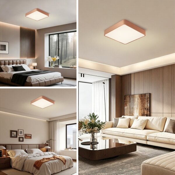 Brilagi - LED таванен плафон POOL LED/48W/230V 3000/4000/6000K 50x50 cm бронзов