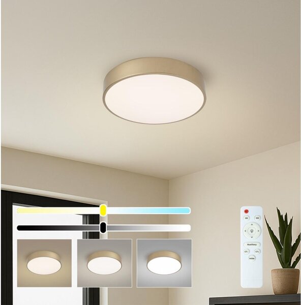 Brilagi - димируема LED таванна лампа POOL LED/36W/230V Ø 30 см златна + дистанционно управление