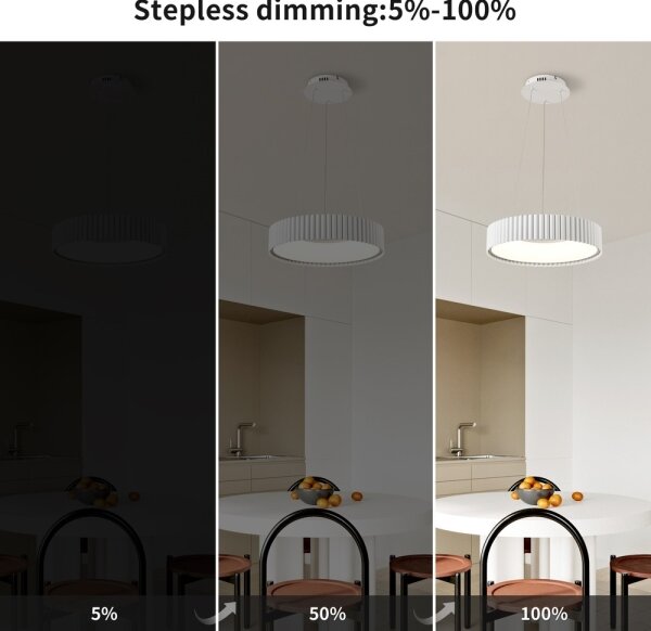 Brilagi - LED полилей с възможност за димиране FALCON MODERN LED/30W/230V Ø 40 см бял + дистанционно управление