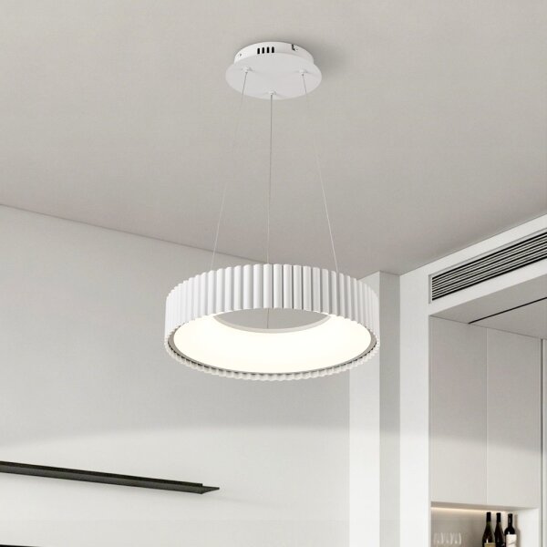 Brilagi - LED полилей с възможност за димиране FALCON MODERN LED/30W/230V Ø 40 см бял + дистанционно управление