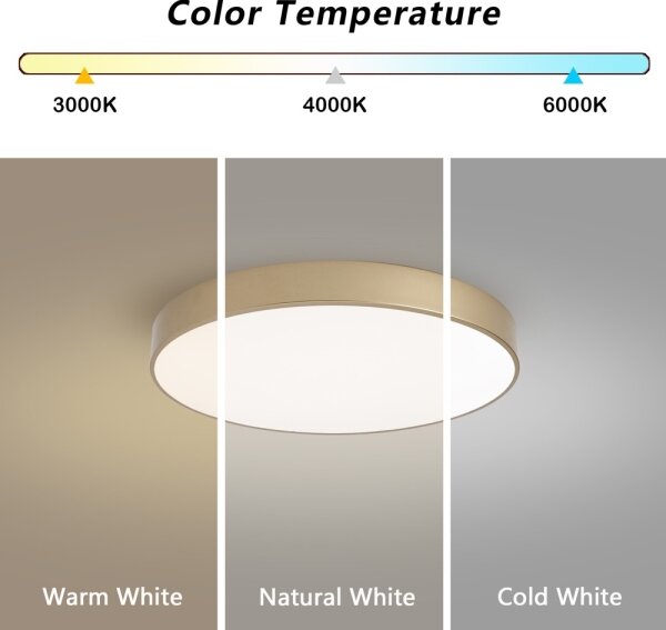 Brilagi - LED димируем таванен плафон POOL LED/60W/230V Ø 50 cm златист + дистанционно управление