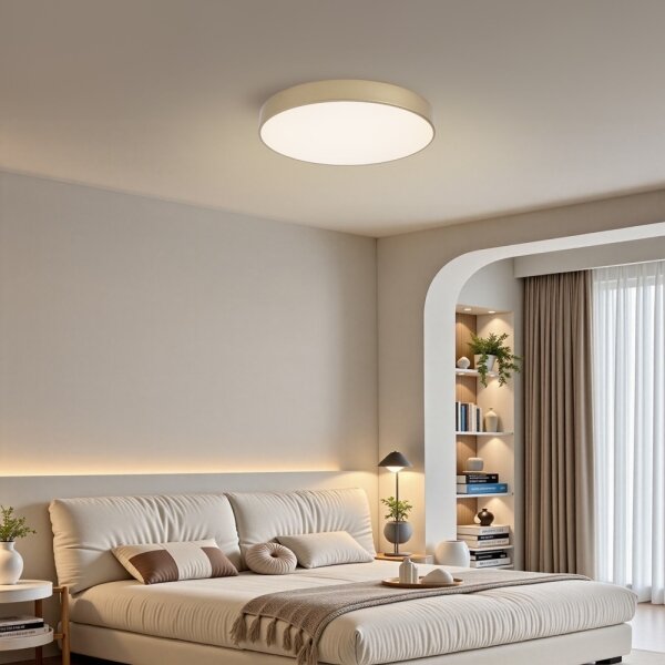 Brilagi - LED димируем таванен плафон POOL LED/60W/230V Ø 50 cm златист + дистанционно управление