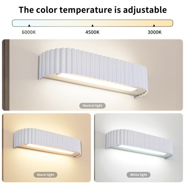 Brilagi - Димируемо стенено LED осветително тяло FALCON MODERN LED/14W/230V 40 см бяло + дистанционно управление