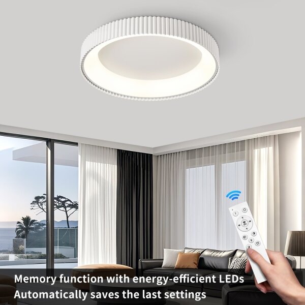 Brilagi - LED плафон с димиране FALCON MODERN LED/54W/230V 60 cm бял + дистанционно управление