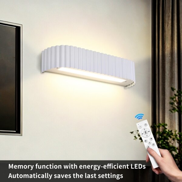 Brilagi - Димируемо стенено LED осветително тяло FALCON MODERN LED/14W/230V 40 см бяло + дистанционно управление