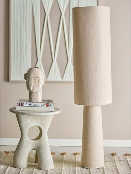 Подова лампа в естествен цвят с текстилен абажур (височина 120 cm) Emmie – Bloomingville