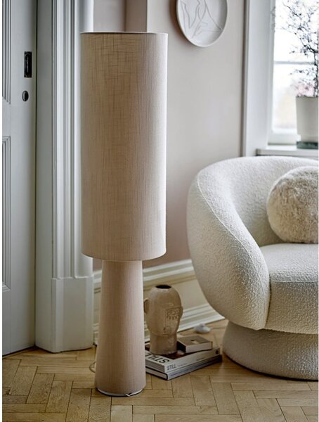 Подова лампа в естествен цвят с текстилен абажур (височина 120 cm) Emmie – Bloomingville