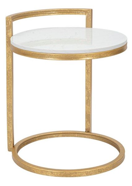 Кръгла странична масичка с мраморна плоча ø 40,5 cm Round Marble – Mauro Ferretti